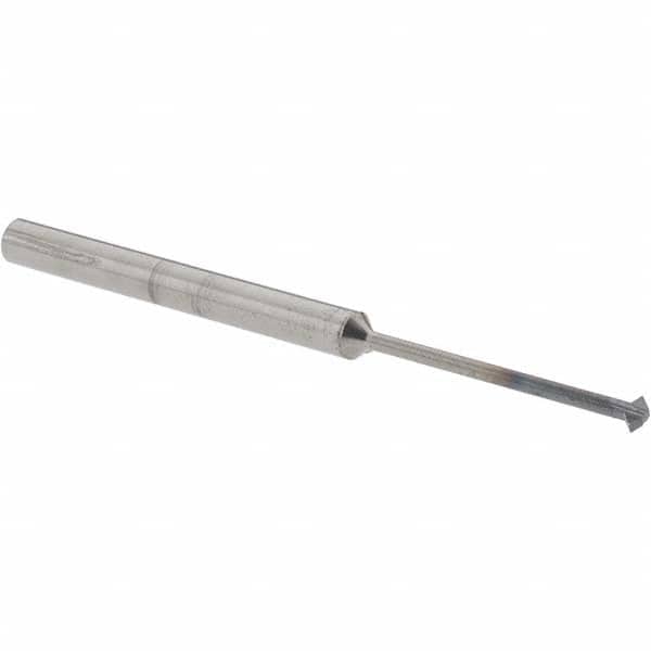Accupro - 3/32° 3/32" Cut Diam, 0.047" Cut Width, 1/8" Shank, Solid Carbide Double-Angle Cutter - Exact Tool & Supply