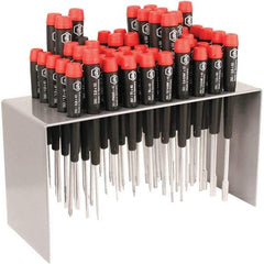 Wiha - 50 Piece Slotted, Phillips & Torx Screwdriver Set - Precision Tech Handle, Bit Sizes: Philips #000 to #1, Comes in Metal - Exact Tool & Supply