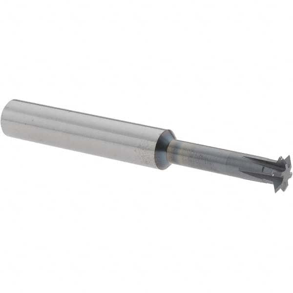 Accupro - 5/16° 5/16" Cut Diam, 0.072" Cut Width, 5/16" Shank, Solid Carbide Double-Angle Cutter - Exact Tool & Supply