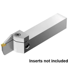 Kennametal - External Thread, 16mm Max Cut of Depth, 2mm Min Groove Width, 6" OAL, Left Hand Indexable Grooving Cutoff Toolholder - 1" Shank Height x 1" Shank Width, EG0200M02P02 Insert Style, EVSM Toolholder Style, Series EVSM - Exact Tool & Supply