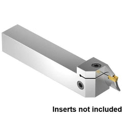 Kennametal - External Thread, 26mm Max Cut of Depth, 4mm Min Groove Width, 6" OAL, Right Hand Indexable Grooving Cutoff Toolholder - 1" Shank Height x 1" Shank Width, EG0400M04P04 Insert Style, EVSB Toolholder Style, Series Beyond Evolution - Exact Tool & Supply