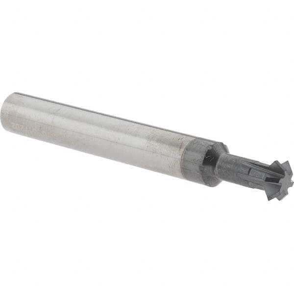 Accupro - 5/16° 5/16" Cut Diam, 1/8" Cut Width, 5/16" Shank, Solid Carbide Double-Angle Cutter - Exact Tool & Supply