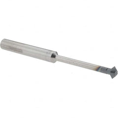 Accupro - 1/4° 1/4" Cut Diam, 1/8" Cut Width, 1/4" Shank, Solid Carbide Double-Angle Cutter - Exact Tool & Supply