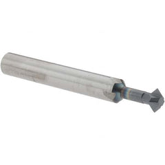 Accupro - 1/4° 1/4" Cut Diam, 1/8" Cut Width, 1/4" Shank, Solid Carbide Double-Angle Cutter - Exact Tool & Supply