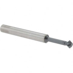 Accupro - 1/4° 1/4" Cut Diam, 1/8" Cut Width, 1/4" Shank, Solid Carbide Double-Angle Cutter - Exact Tool & Supply