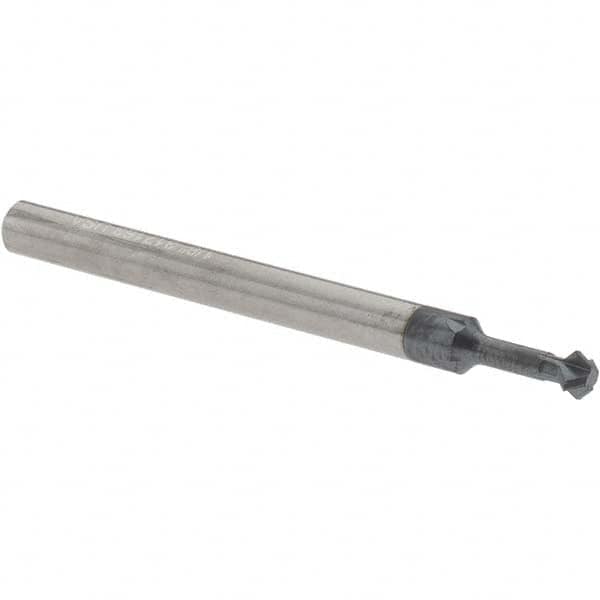 Accupro - 1/8° 1/8" Cut Diam, 0.062" Cut Width, 1/8" Shank, Solid Carbide Double-Angle Cutter - Exact Tool & Supply