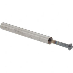 Accupro - 1/8° 1/8" Cut Diam, 0.062" Cut Width, 1/8" Shank, Solid Carbide Double-Angle Cutter - Exact Tool & Supply