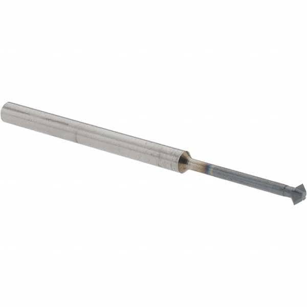 Accupro - 1/8° 1/8" Cut Diam, 0.062" Cut Width, 1/8" Shank, Solid Carbide Double-Angle Cutter - Exact Tool & Supply