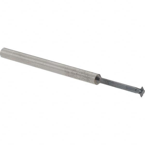 Accupro - 1/8° 1/8" Cut Diam, 0.036" Cut Width, 1/8" Shank, Solid Carbide Double-Angle Cutter - Exact Tool & Supply