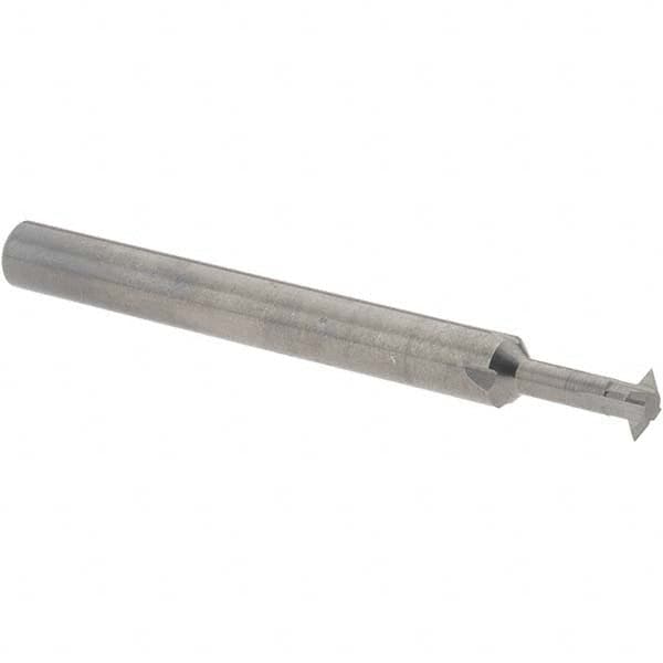 Accupro - 3/16° 3/16" Cut Diam, 0.055" Cut Width, 3/16" Shank, Solid Carbide Double-Angle Cutter - Exact Tool & Supply