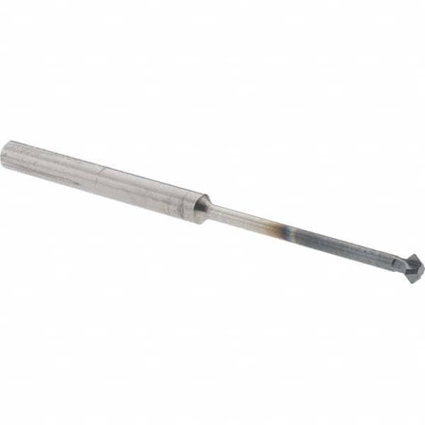 Accupro - 1/8° 1/8" Cut Diam, 0.062" Cut Width, 1/8" Shank, Solid Carbide Double-Angle Cutter - Exact Tool & Supply