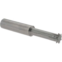 Accupro - 3/8° 3/8" Cut Diam, 0.072" Cut Width, 3/8" Shank, Solid Carbide Double-Angle Cutter - Exact Tool & Supply