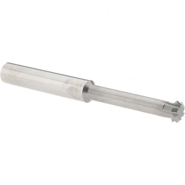 Accupro - 3/8° 3/8" Cut Diam, 1/8" Cut Width, 3/8" Shank, Solid Carbide Double-Angle Cutter - Exact Tool & Supply
