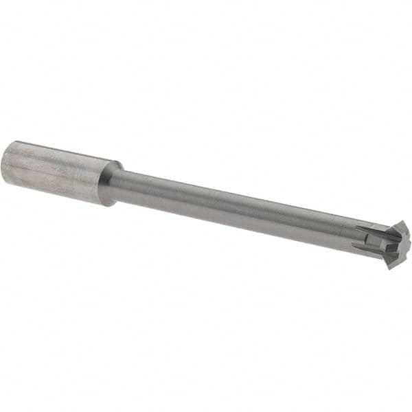 Accupro - 3/8° 3/8" Cut Diam, 1/8" Cut Width, 3/8" Shank, Solid Carbide Double-Angle Cutter - Exact Tool & Supply