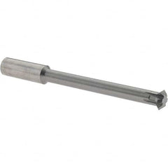 Accupro - 3/8° 3/8" Cut Diam, 1/8" Cut Width, 3/8" Shank, Solid Carbide Double-Angle Cutter - Exact Tool & Supply