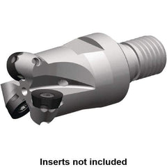 Kennametal - 19.76mm Cutting Diam, 29mm Shank Diam, 1-1/4" Max Depth of Cut, Modular Connection Indexable Copy End Mill - 3 Inserts, RP.. 1204M0.. Insert, 7713 Toolholder, Steel, Through Coolant - Exact Tool & Supply