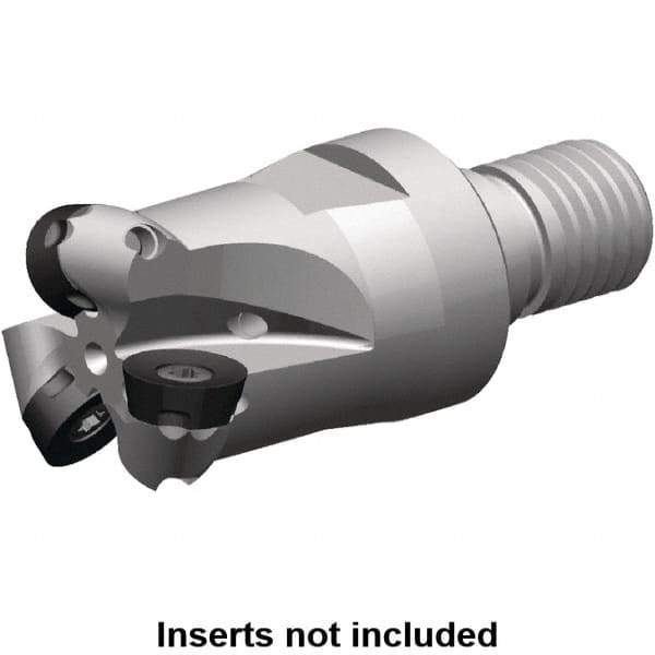 Kennametal - 15mm Cutting Diam, 29mm Shank Diam, 1-1/4" Max Depth of Cut, Modular Connection Indexable Copy End Mill - 4 Inserts, RP.. 10T3M0.. Insert, 7713 Toolholder, Steel, Through Coolant - Exact Tool & Supply