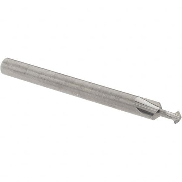 Accupro - 3/32° 3/32" Cut Diam, 0.047" Cut Width, 1/8" Shank, Solid Carbide Double-Angle Cutter - Exact Tool & Supply