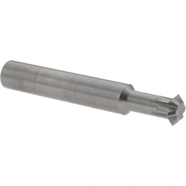 Accupro - 3/8° 3/8" Cut Diam, 1/8" Cut Width, 3/8" Shank, Solid Carbide Double-Angle Cutter - Exact Tool & Supply