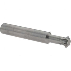 Accupro - 3/8° 3/8" Cut Diam, 1/8" Cut Width, 3/8" Shank, Solid Carbide Double-Angle Cutter - Exact Tool & Supply