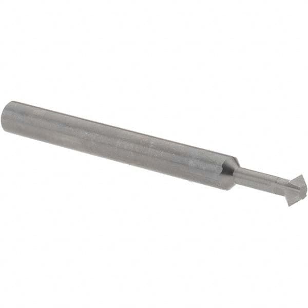 Accupro - 3/16° 3/16" Cut Diam, 0.093" Cut Width, 3/16" Shank, Solid Carbide Double-Angle Cutter - Exact Tool & Supply