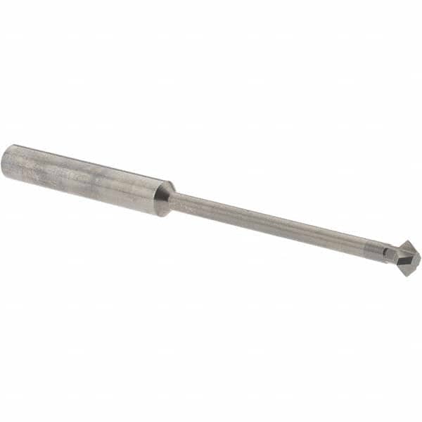 Accupro - 3/16° 3/16" Cut Diam, 0.093" Cut Width, 3/16" Shank, Solid Carbide Double-Angle Cutter - Exact Tool & Supply