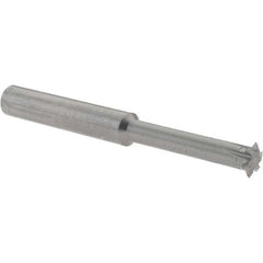 Accupro - 3/8° 3/8" Cut Diam, 0.072" Cut Width, 3/8" Shank, Solid Carbide Double-Angle Cutter - Exact Tool & Supply