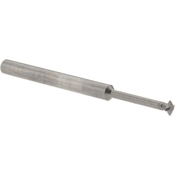 Accupro - 3/16° 3/16" Cut Diam, 0.055" Cut Width, 3/16" Shank, Solid Carbide Double-Angle Cutter - Exact Tool & Supply