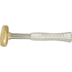 American Hammer - 1-1/2 Lb Head 1-3/4" Face Brass Hammer - Exact Tool & Supply