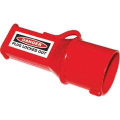 NMC - Plastic Socket Lockout - 110/130 Volt, 1 Padlock, 1 Circuit, English - Exact Tool & Supply
