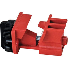 NMC - Plastic Multi-Pole Circuit Breaker Lockout - 120/277 Volt, 1 Padlock, 2 Circuits, English - Exact Tool & Supply
