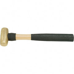 American Hammer - 1-1/2 Lb Brass Nonsparking Hammer - Exact Tool & Supply