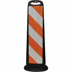 PRO-SAFE - Traffic Barrels, Delineators & Posts Type: Vertical Panel Material: Polyethylene - Exact Tool & Supply
