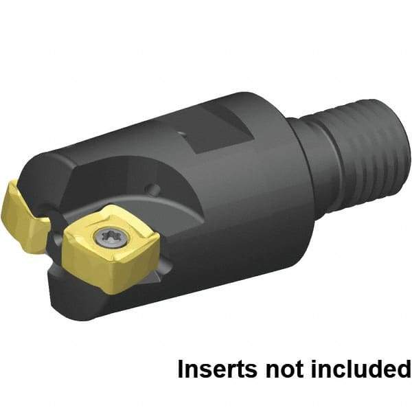 Kennametal - 38.1mm Cut Diam, 2.5mm Max Depth, M16 29mm Shank Diam, Modular Connection Indexable High-Feed End Mill - Screw Holding Method, XO..1205.. Insert, 7793VXO Toolholder, Through Coolant - Exact Tool & Supply