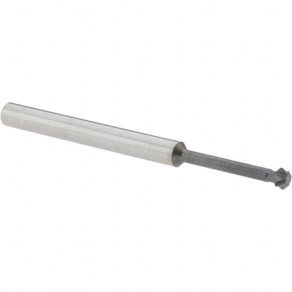 Accupro - 3/16° 3/16" Cut Diam, 0.093" Cut Width, 3/16" Shank, Solid Carbide Double-Angle Cutter - Exact Tool & Supply