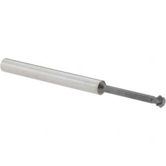 Accupro - 3/16° 3/16" Cut Diam, 0.093" Cut Width, 3/16" Shank, Solid Carbide Double-Angle Cutter - Exact Tool & Supply