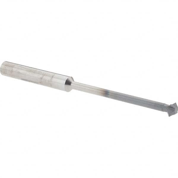 Accupro - 3/16° 3/16" Cut Diam, 0.093" Cut Width, 3/16" Shank, Solid Carbide Double-Angle Cutter - Exact Tool & Supply