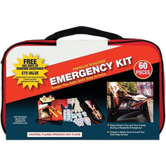 PRO-SAFE - Highway Safety Kits Type: Emergency Roadside Kit Number of Pieces: 60 - Exact Tool & Supply
