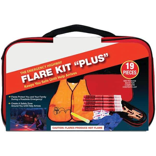 PRO-SAFE - Highway Safety Kits Type: Emergency Roadside Kit Number of Pieces: 19 - Exact Tool & Supply