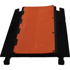PRO-SAFE - 36" Long x 24" Wide x 1-3/4" High, Polyurethane Ramp Cable Guard - 18,000 Lb Load Limit - Exact Tool & Supply