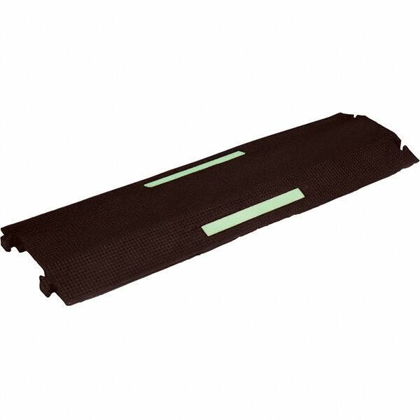 PRO-SAFE - 36" Long x 10-1/2" Wide x 1-1/2" High, Polyurethane Ramp Cable Guard - 8,850 Lb Load Limit - Exact Tool & Supply