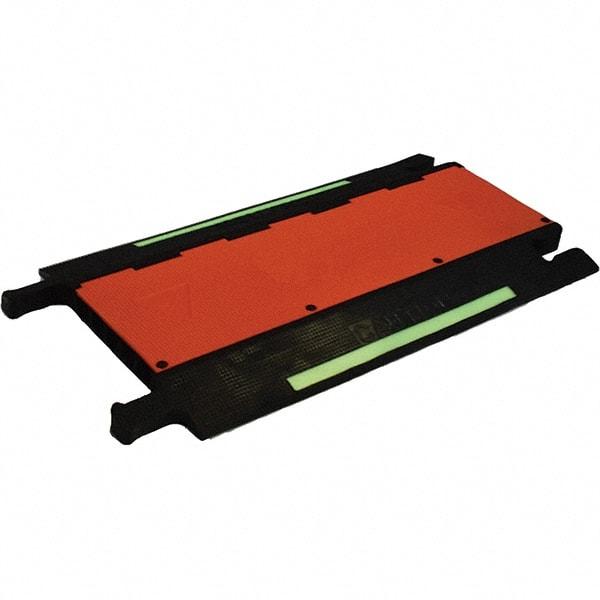 PRO-SAFE - 36" Long x 20" Wide x 1-3/4" High, Polyurethane Ramp Cable Guard - 20,000 Lb Load Limit - Exact Tool & Supply