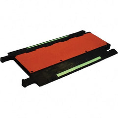 PRO-SAFE - 36" Long x 20" Wide x 1-3/4" High, Polyurethane Ramp Cable Guard - 20,000 Lb Load Limit - Exact Tool & Supply