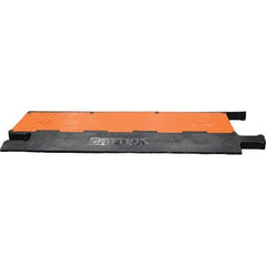 PRO-SAFE - 36" Long x 20" Wide x 1-3/4" High, Polyurethane Ramp Cable Guard - 20,000 Lb Load Limit - Exact Tool & Supply