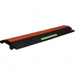 PRO-SAFE - 36" Long x 11-1/4" Wide x 1-3/4" High, Polyurethane Ramp Cable Guard - 12,500 Lb Load Limit - Exact Tool & Supply