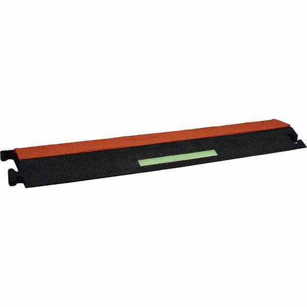 PRO-SAFE - 36" Long x 19" Wide x 2-1/2" High, Polyurethane Ramp Cable Guard - 12,250 Lb Load Limit - Exact Tool & Supply
