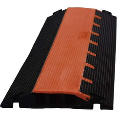 PRO-SAFE - 36" Long x 13" Wide x 1-3/4" High, Polyurethane Ramp Cable Guard - 14,000 Lb Load Limit - Exact Tool & Supply