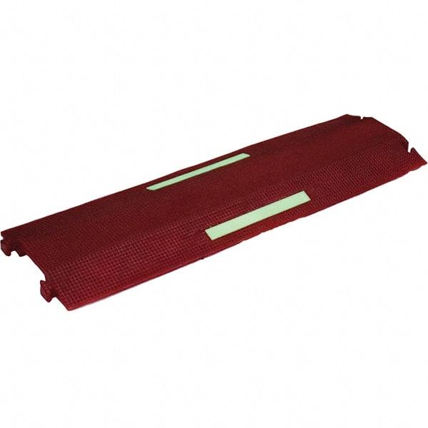 PRO-SAFE - 36" Long x 10-1/2" Wide x 1-1/2" High, Polyurethane Ramp Cable Guard - 8,850 Lb Load Limit - Exact Tool & Supply