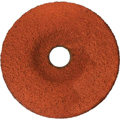 BULLARD - 36 Grit, 5" Wheel Diam, 1/8" Wheel Thickness, 7/8" Arbor Hole, Type 29 Depressed Center Wheel - Coarse/Extra Coarse Grade, Ceramic, 12,200 Max RPM, Compatible with Angle Grinder - Exact Tool & Supply