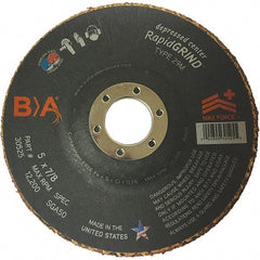 BULLARD - 50 Grit, 5" Wheel Diam, 1/8" Wheel Thickness, 7/8" Arbor Hole, Type 29 Depressed Center Wheel - Coarse Grade, Ceramic, 12,200 Max RPM, Compatible with Angle Grinder - Exact Tool & Supply